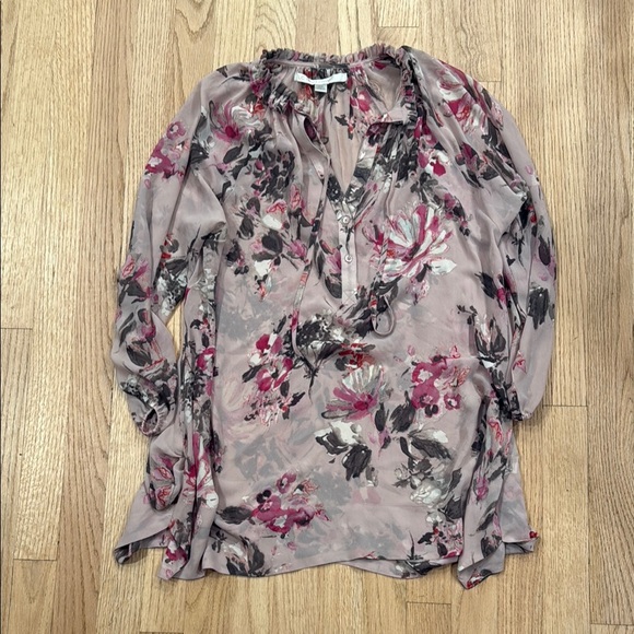 Floral Top Sheer Mauve - Picture 1 of 5